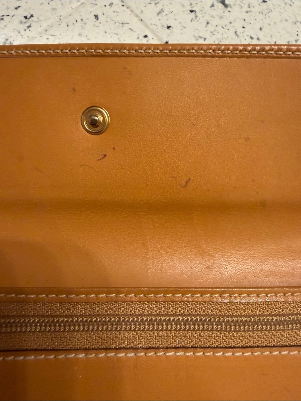 Gucci Brown GG Canvas Continental Wallet with Tan Trim and Gold Hardware - Picture 7 of 14
